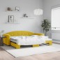 vidaXL Sofá cama nido terciopelo amarillo 90x200 cm vidaXL Sofá cama nido terciopelo amarillo 90x200 cm