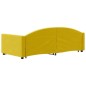 vidaXL Sofá cama nido terciopelo amarillo 90x200 cm vidaXL Sofá cama nido terciopelo amarillo 90x200 cm
