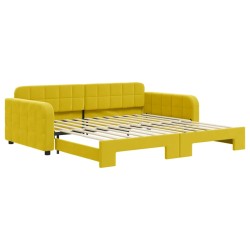 vidaXL Sofá cama nido terciopelo amarillo 100x200 cm