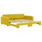 vidaXL Sofá cama nido terciopelo amarillo 100x200 cm