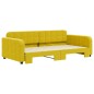 vidaXL Sofá cama nido terciopelo amarillo 100x200 cm
