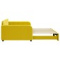 vidaXL Sofá cama nido terciopelo amarillo 100x200 cm
