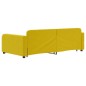 vidaXL Sofá cama nido terciopelo amarillo 100x200 cm