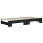 vidaXL Sofá cama nido con colchón tela negro 90x200 cm