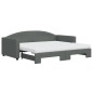 vidaXL Sofá cama nido con colchón tela gris oscuro 90x190 cm vidaXL Sofá cama nido con colchón tela gris oscuro 90x190 cm