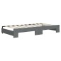vidaXL Sofá cama nido con colchón tela gris oscuro 90x190 cm vidaXL Sofá cama nido con colchón tela gris oscuro 90x190 cm
