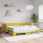 vidaXL Sofá cama nido con colchón terciopelo amarillo 90x200 cm vidaXL Sofá cama nido con colchón terciopelo amarillo 90x200 cm