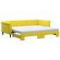 vidaXL Sofá cama nido con colchón terciopelo amarillo 90x200 cm vidaXL Sofá cama nido con colchón terciopelo amarillo 90x200 cm