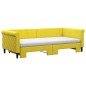 vidaXL Sofá cama nido con colchón terciopelo amarillo 90x200 cm vidaXL Sofá cama nido con colchón terciopelo amarillo 90x200 cm