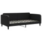 vidaXL Sofá cama nido con cajones tela negro 100x200 cm vidaXL Sofá cama nido con cajones tela negro 100x200 cm