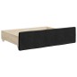 vidaXL Sofá cama nido con cajones tela negro 100x200 cm vidaXL Sofá cama nido con cajones tela negro 100x200 cm