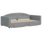 vidaXL Sofá cama nido con cajones tela gris claro 100x200 cm vidaXL Sofá cama nido con cajones tela gris claro 100x200 cm