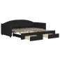 vidaXL Sofá cama nido con cajones tela negro 90x190 cm vidaXL Sofá cama nido con cajones tela negro 90x190 cm