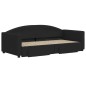 vidaXL Sofá cama nido con cajones tela negro 90x190 cm vidaXL Sofá cama nido con cajones tela negro 90x190 cm