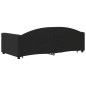 vidaXL Sofá cama nido con cajones tela negro 90x190 cm vidaXL Sofá cama nido con cajones tela negro 90x190 cm