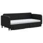 vidaXL Sofá cama nido con cajones tela negro 80x200 cm vidaXL Sofá cama nido con cajones tela negro 80x200 cm