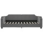 vidaXL Sofá cama nido con cajones tela gris oscuro 90x190 cm vidaXL Sofá cama nido con cajones tela gris oscuro 90x190 cm