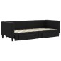 vidaXL Sofá cama nido con cajones tela negro 80x200 cm vidaXL Sofá cama nido con cajones tela negro 80x200 cm
