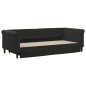 vidaXL Sofá cama nido con cajones terciopelo negro 90x200 cm