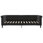 vidaXL Sofá cama nido con cajones terciopelo negro 90x200 cm