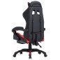 vidaXL Silla gaming con reposapiés cuero sintético rojo y negro vidaXL Silla gaming con reposapiés cuero sintético rojo y negro