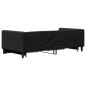 vidaXL Sofá cama nido con cajones tela negro 90x190 cm