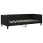 vidaXL Sofá cama nido con cajones tela negro 90x190 cm