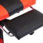 vidaXL Silla gaming con reposapiés cuero sintético rojo y negro vidaXL Silla gaming con reposapiés cuero sintético rojo y negro