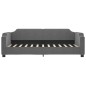 vidaXL Sofá cama nido con cajones tela gris oscuro 100x200 cm