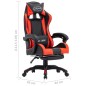 vidaXL Silla gaming con reposapiés cuero sintético rojo y negro vidaXL Silla gaming con reposapiés cuero sintético rojo y negro