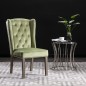 vidaXL Silla de comedor de terciopelo verde claro vidaXL Silla de comedor de terciopelo verde claro