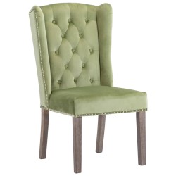 vidaXL Silla de comedor de terciopelo verde claro