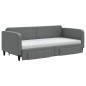 vidaXL Sofá cama nido con cajones tela gris oscuro 90x200 cm vidaXL Sofá cama nido con cajones tela gris oscuro 90x200 cm