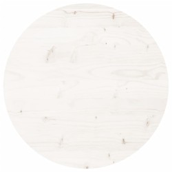vidaXL Tablero de mesa redondo madera maciza de pino blanco Ø50x3 cm