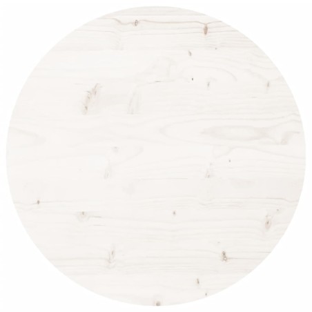 vidaXL Tablero de mesa redondo madera maciza de pino blanco Ø50x3 cm