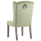 vidaXL Silla de comedor de terciopelo verde claro vidaXL Silla de comedor de terciopelo verde claro