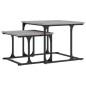 vidaXL Mesa de centro apilable 2 pzas madera ingeniería gris Sonoma vidaXL Mesa de centro apilable 2 pzas madera ingeniería gris Sonoma
