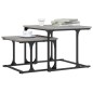 vidaXL Mesa de centro apilable 2 pzas madera ingeniería gris Sonoma vidaXL Mesa de centro apilable 2 pzas madera ingeniería gris Sonoma