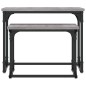 vidaXL Mesa de centro apilable 2 pzas madera ingeniería gris Sonoma vidaXL Mesa de centro apilable 2 pzas madera ingeniería gris Sonoma
