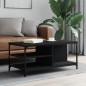 vidaXL Mesa de centro madera contrachapada negro 100x50x45 cm vidaXL Mesa de centro madera contrachapada negro 100x50x45 cm