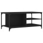 vidaXL Mesa de centro madera contrachapada negro 100x50x45 cm vidaXL Mesa de centro madera contrachapada negro 100x50x45 cm