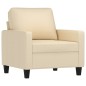 vidaXL Sillón de tela color crema 60 cm vidaXL Sillón de tela color crema 60 cm