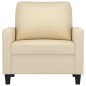 vidaXL Sillón de tela color crema 60 cm vidaXL Sillón de tela color crema 60 cm
