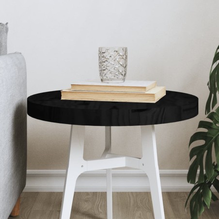 vidaXL Tablero de mesa redondo madera maciza de pino negro Ø40x3 cm