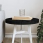 vidaXL Tablero de mesa redondo madera maciza de pino negro Ø40x3 cm