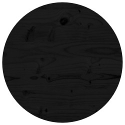 vidaXL Tablero de mesa redondo madera maciza de pino negro Ø40x3 cm