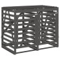 vidaXL Cobertizo doble para cubos de basura madera maciza de pino gris vidaXL Cobertizo doble para cubos de basura madera maciza de pino gris