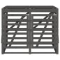 vidaXL Cobertizo doble para cubos de basura madera maciza de pino gris vidaXL Cobertizo doble para cubos de basura madera maciza de pino gris