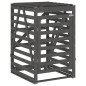 vidaXL Cobertizo doble para cubos de basura madera maciza de pino gris vidaXL Cobertizo doble para cubos de basura madera maciza de pino gris
