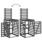 vidaXL Cobertizo doble para cubos de basura madera maciza de pino gris vidaXL Cobertizo doble para cubos de basura madera maciza de pino gris